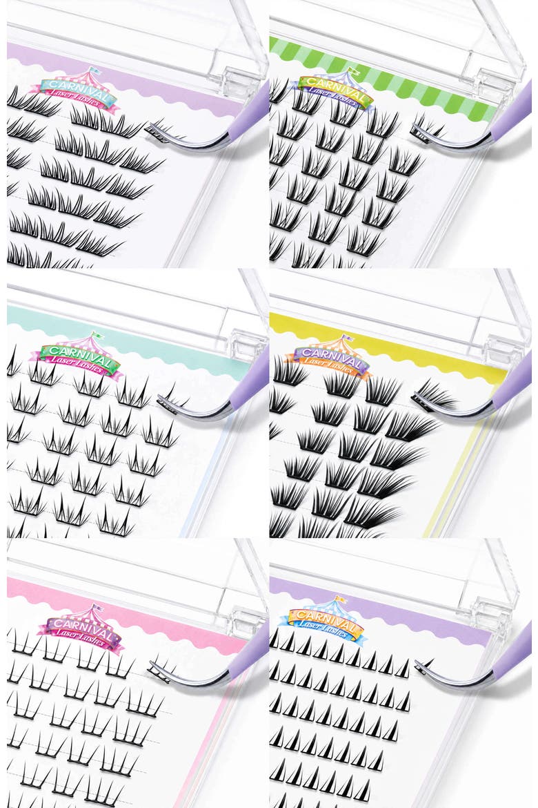 Carnival Laser Lash Collection Pre-Glued 24-Hour Wear Lashes, Alternate, color, Black