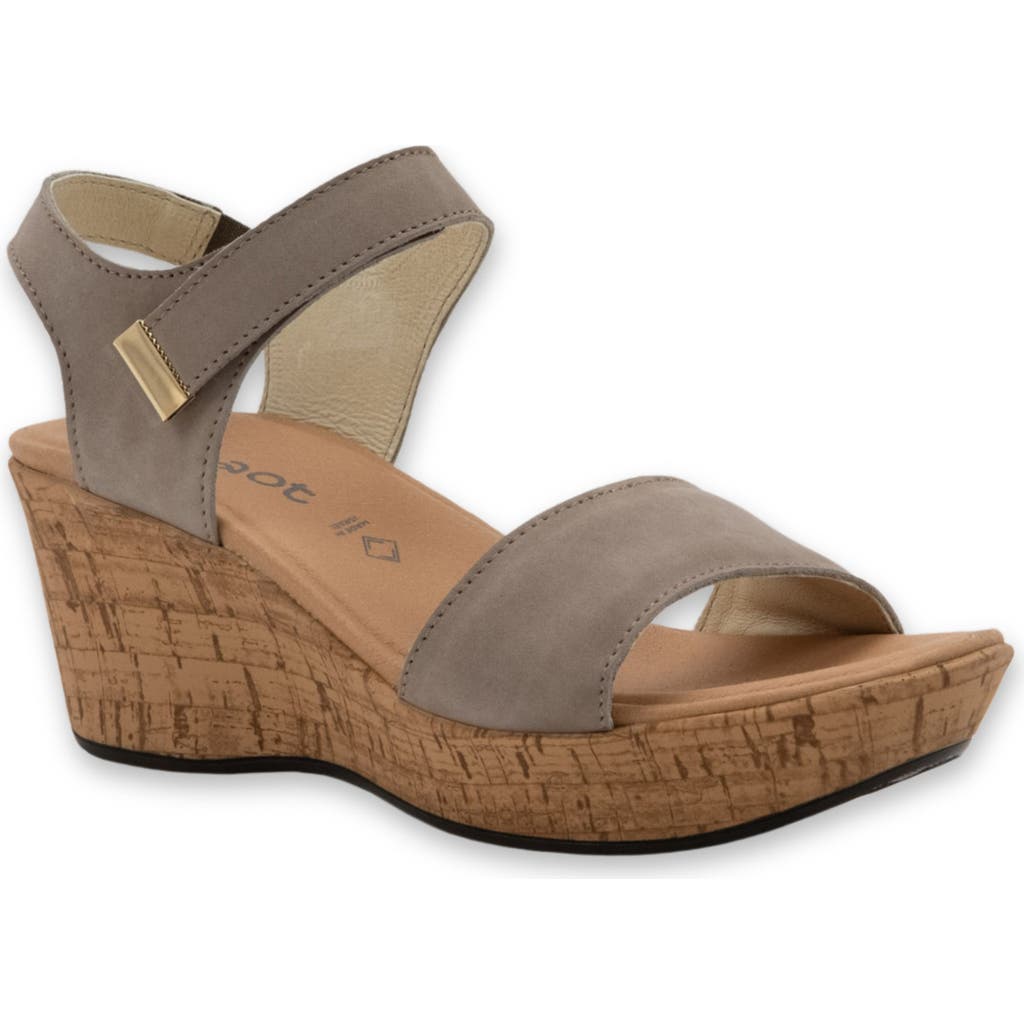 Naot Summer Platform Wedge Sandal In Stone Nubuck