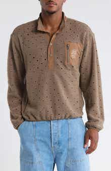 Hole Mock Neck Sweatshirt