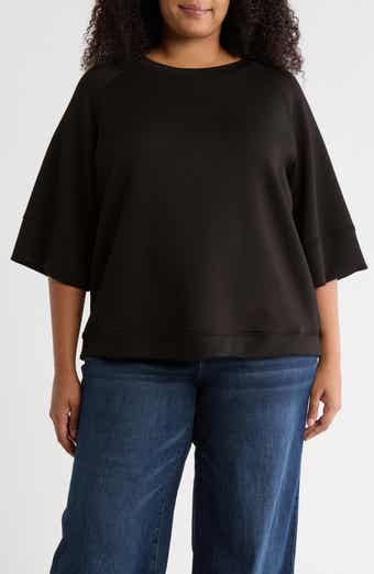 Three-Quarter Sleeve Scuba Top