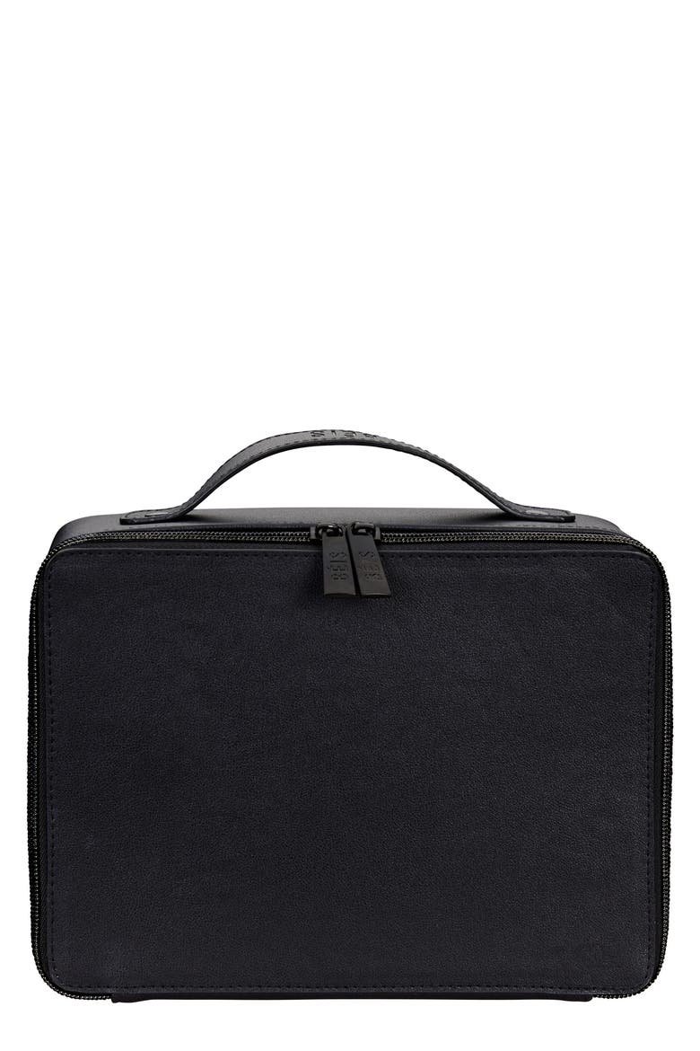 Travel Cosmetics Case, Main, color, BLACK