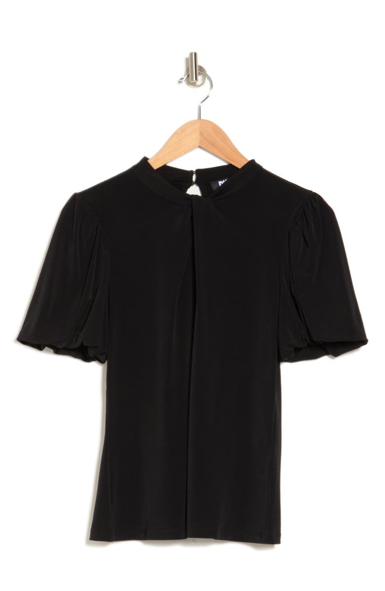 DKNY Front Twist Knot Puff Sleeve Top, Alternate, color,