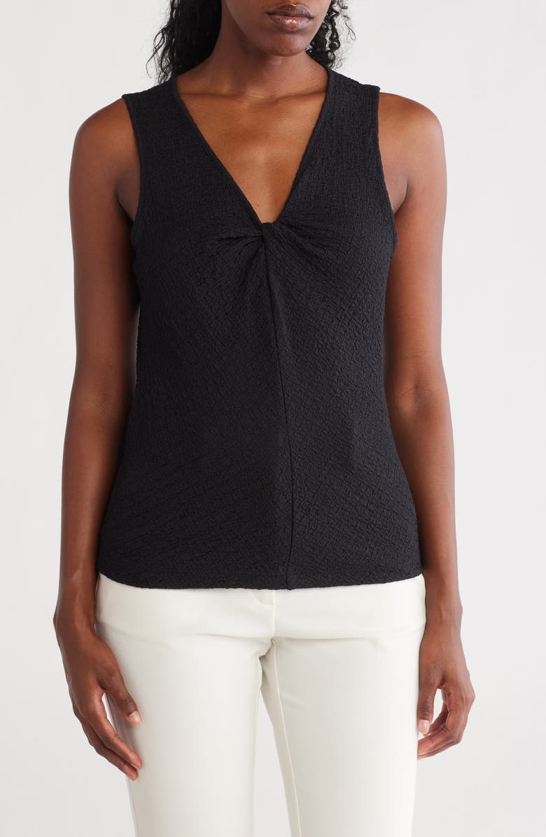 DKNY Pucker Twist V-Neck Tank, Main, color, 