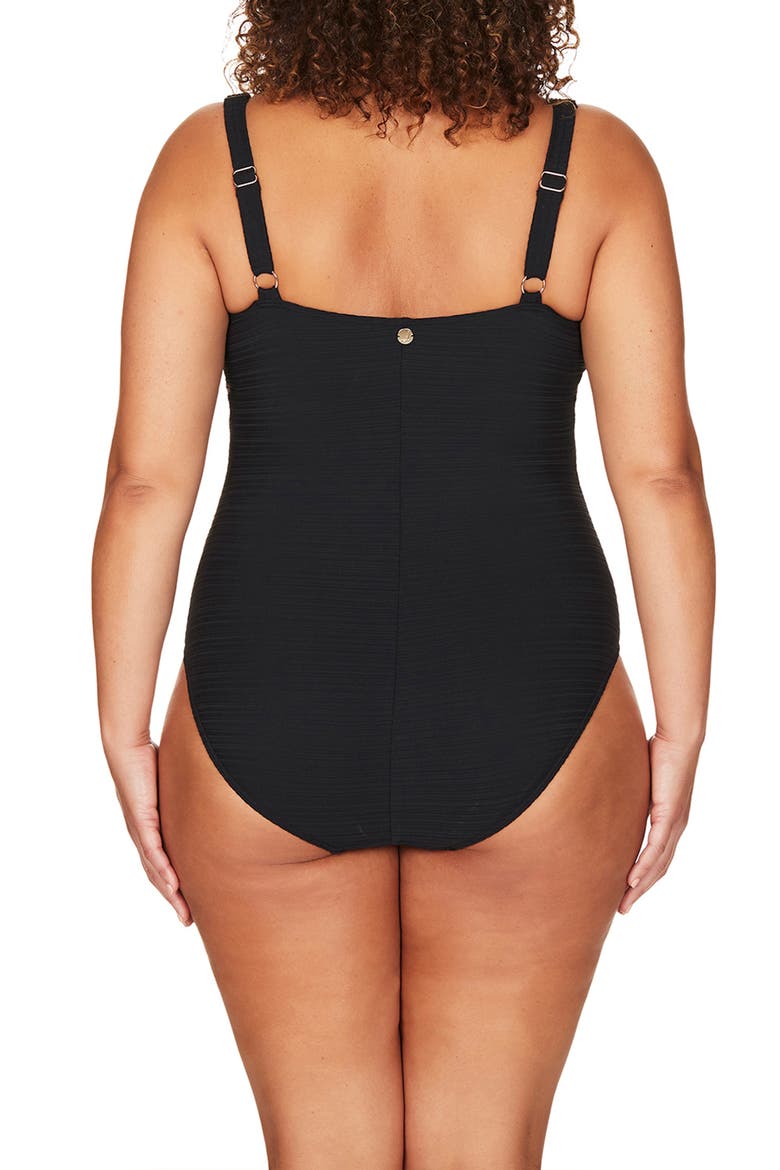 Aria Botticelli C-, D- & DD-Cup One-Piece Swimsuit, Alternate, color, BLACK