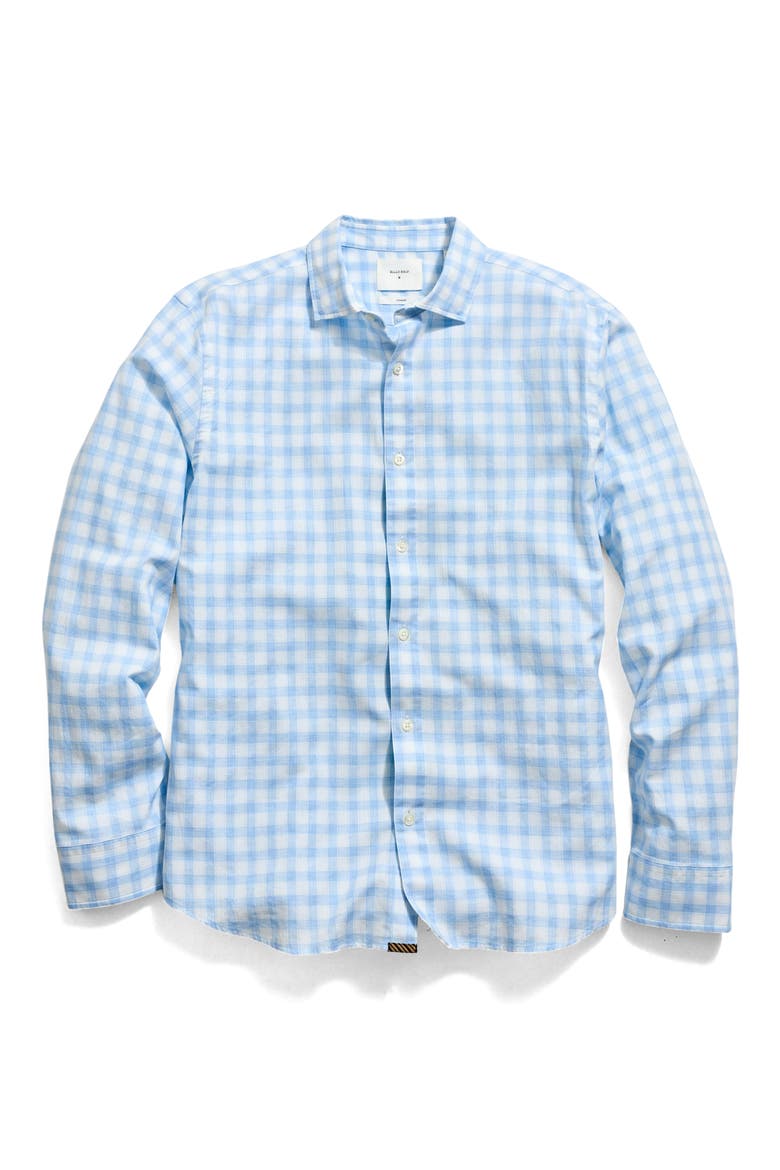 Hutcheson Plaid Button-Up Sport Shirt, Alternate, color, LIGHT BLUE/ WHITE