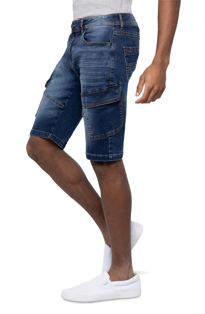 XRAY Denim Cargo Shorts, Alternate, color, Medium Blue