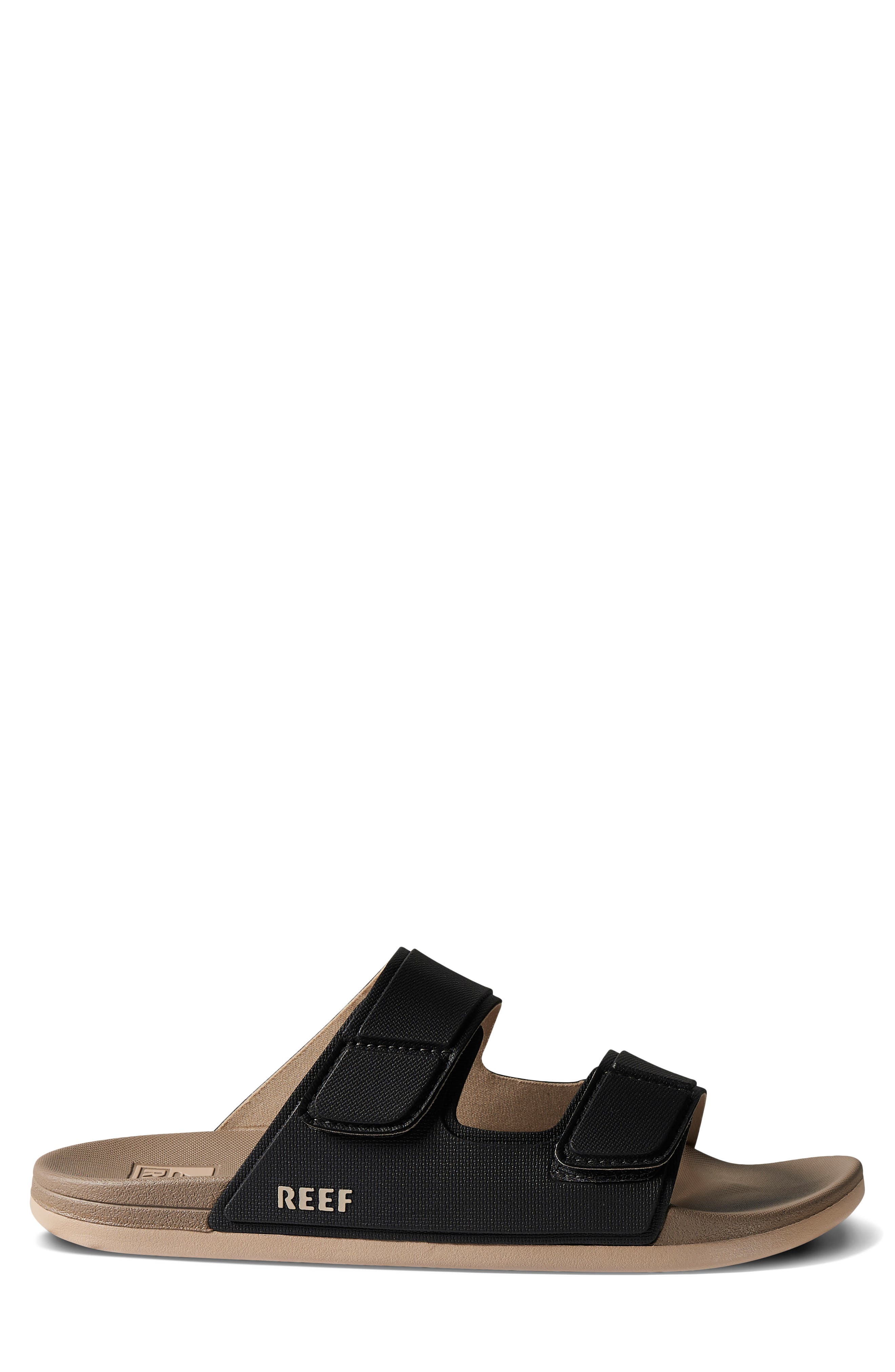 Cushion Tradewind Slide Sandal, Alternate, color, BLACK/ FOSSIL