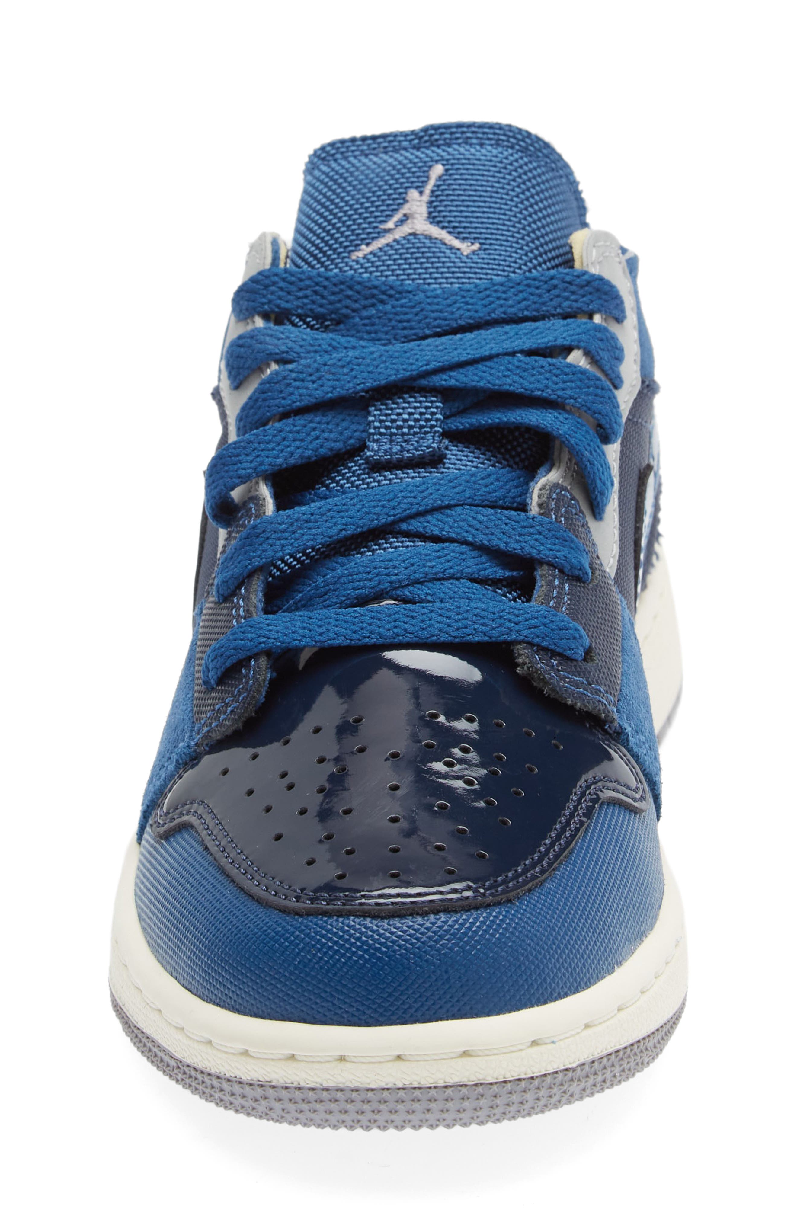 Air Jordan 1 Low SE Craft Sneaker, Alternate, color, OBSIDIAN/ SLATE/ BLUE/ SAIL