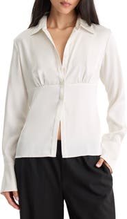 Good American The Satin Femme Shirt