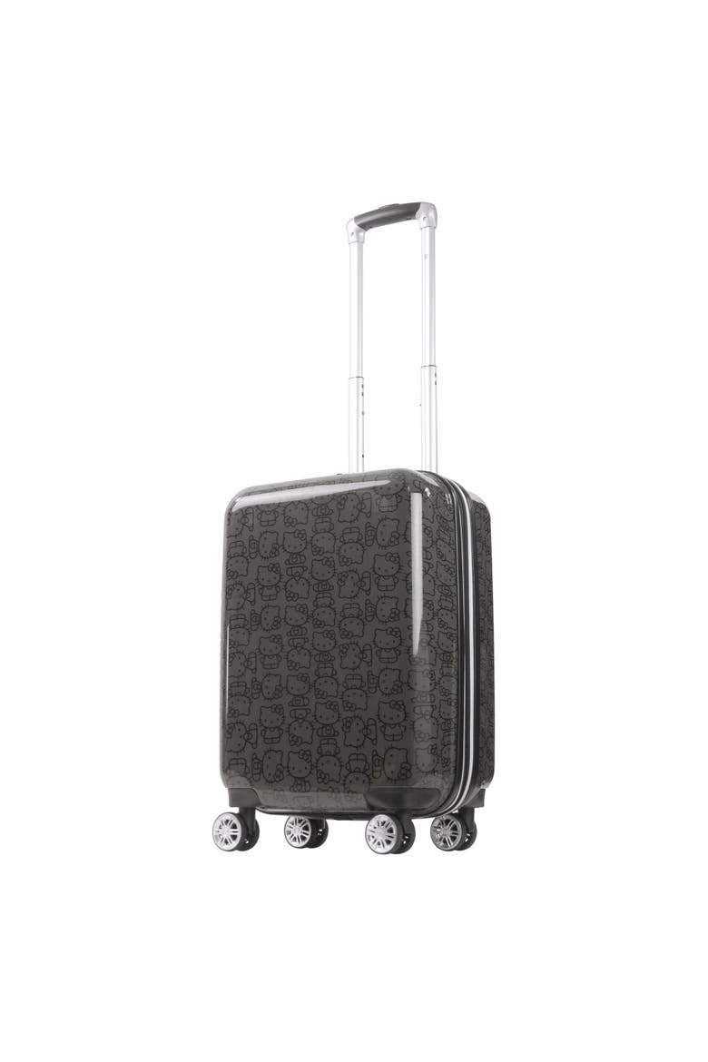 Hello Kitty Pose All Over Print 21" Hard-Sided Luggage, Main, color, Black