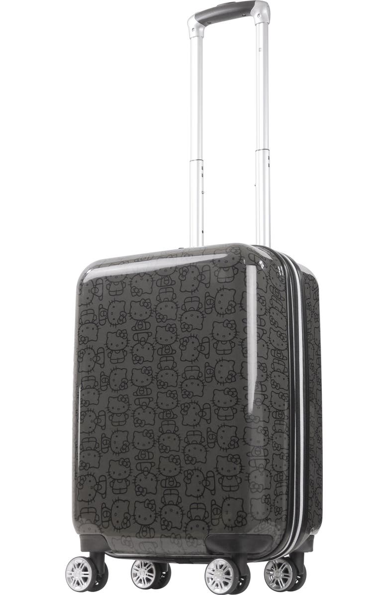 Hello Kitty Ful Hello Kitty Pose All Over Print 21" Hard-Sided Luggage, Main, color, Black