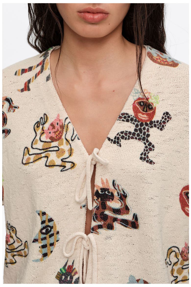 Samba Knit Cardigan With Ties, Alternate, color, SAMBA