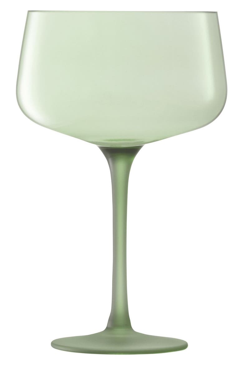Arc Contrast Set of 4 Glass Cocktail Saucers, Main, color, MOSS