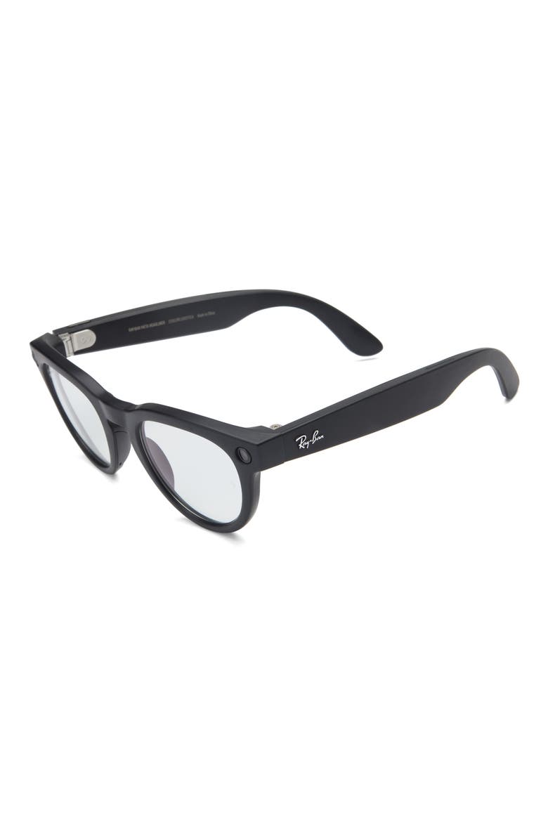Small Skyler 50mm Polarized Round Sunglasses, Alternate, color, MATTE BLACK