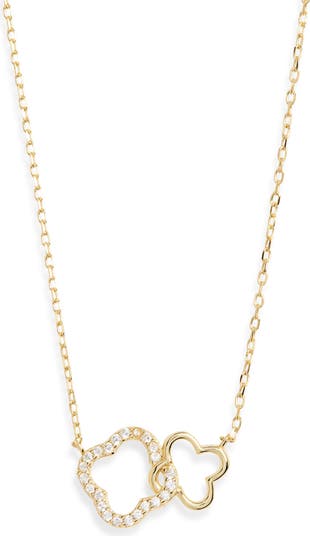 Linked Clover Pendant Necklace