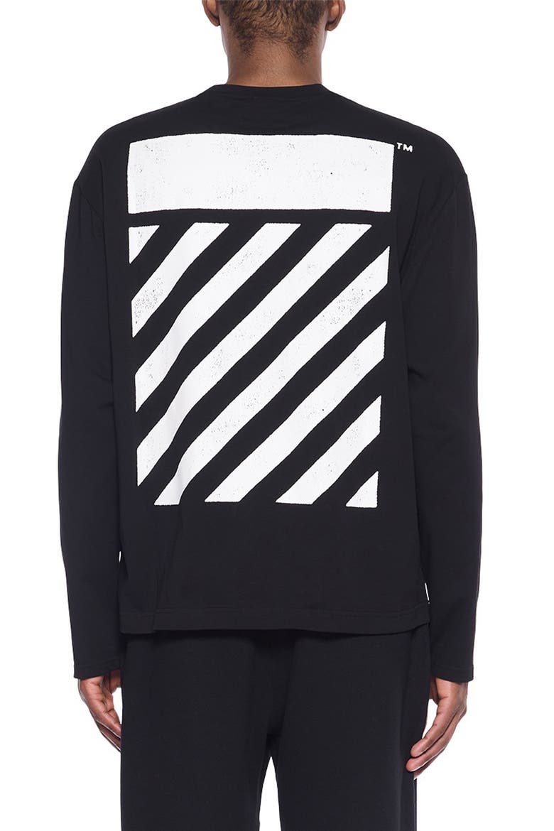 Diag Cotton Graphic T-Shirt, Alternate, color, BLACK
