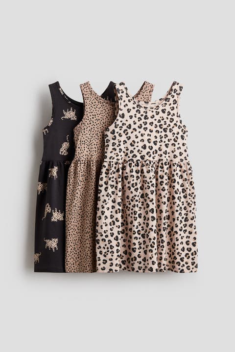 3-pack printed cotton dresses