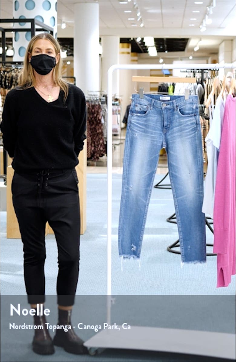 Diana Distressed Frayed Hem Skinny Jeans, sales video thumbnail