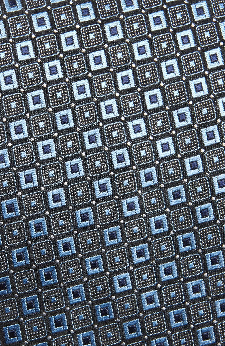 ZEGNA TIES Embroidered Polka Dot Geo Silk Tie, Alternate, color, Light Blue