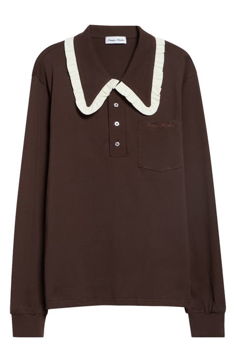 Frank Ruffle Collar Top