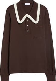 Tanner Fletcher Frank Ruffle Collar Top