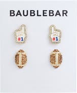 BaubleBar 2-Pack Assorted Football Stud Earrings