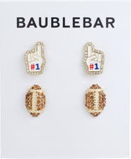 BaubleBar 2-Pack Assorted Football Stud Earrings