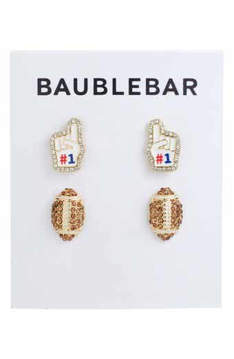 2-Pack Assorted Football Stud Earrings