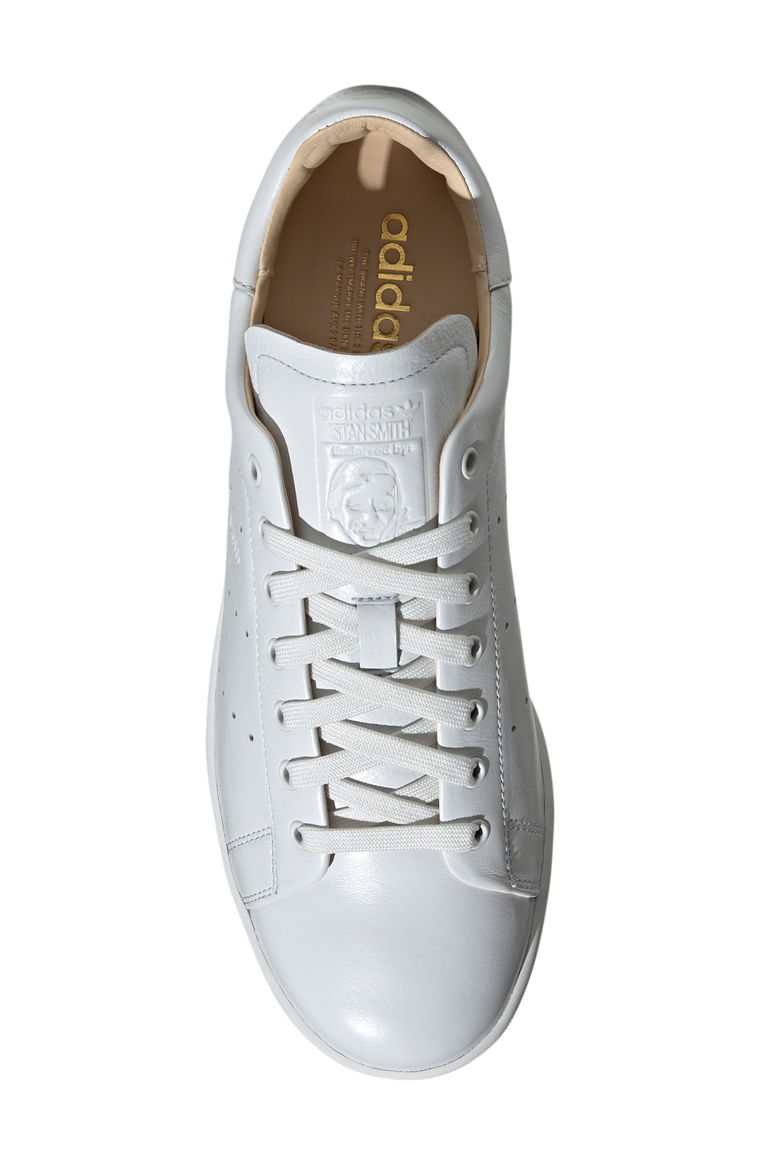 Stan Smith Lux Sneaker, Alternate, color, WHITE/ WHITE/ HALO BLUSH