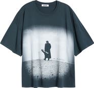 Daydreamer Johnny Cash Oversize Cotton Graphic T-Shirt