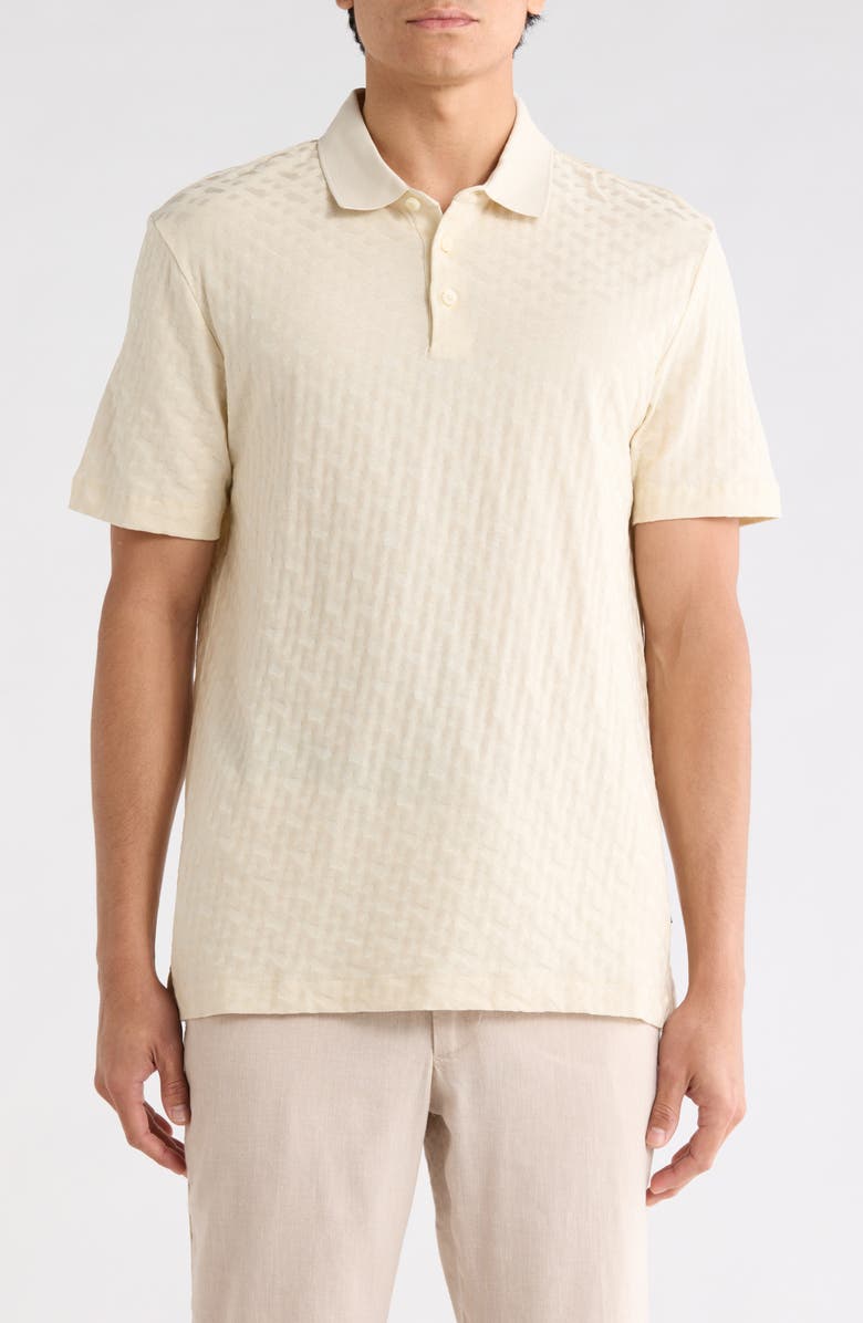 BOSS Knit Polo, Main, color, Beige