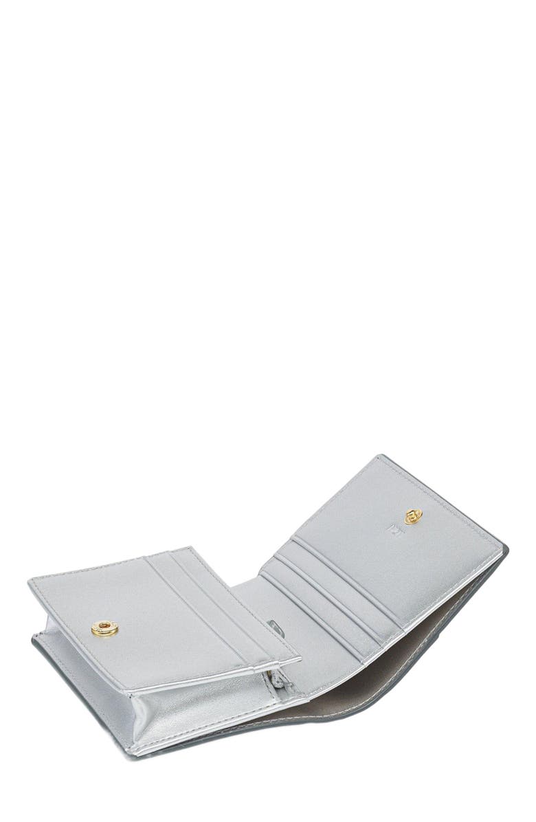 MCM Diamond Wallet in Metallic Mirror Leather, Alternate, color, 