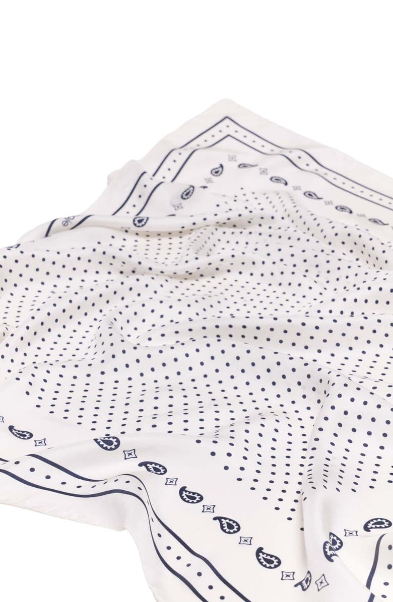 maje 90x90 printed silk scarf, Alternate, color, Ecru