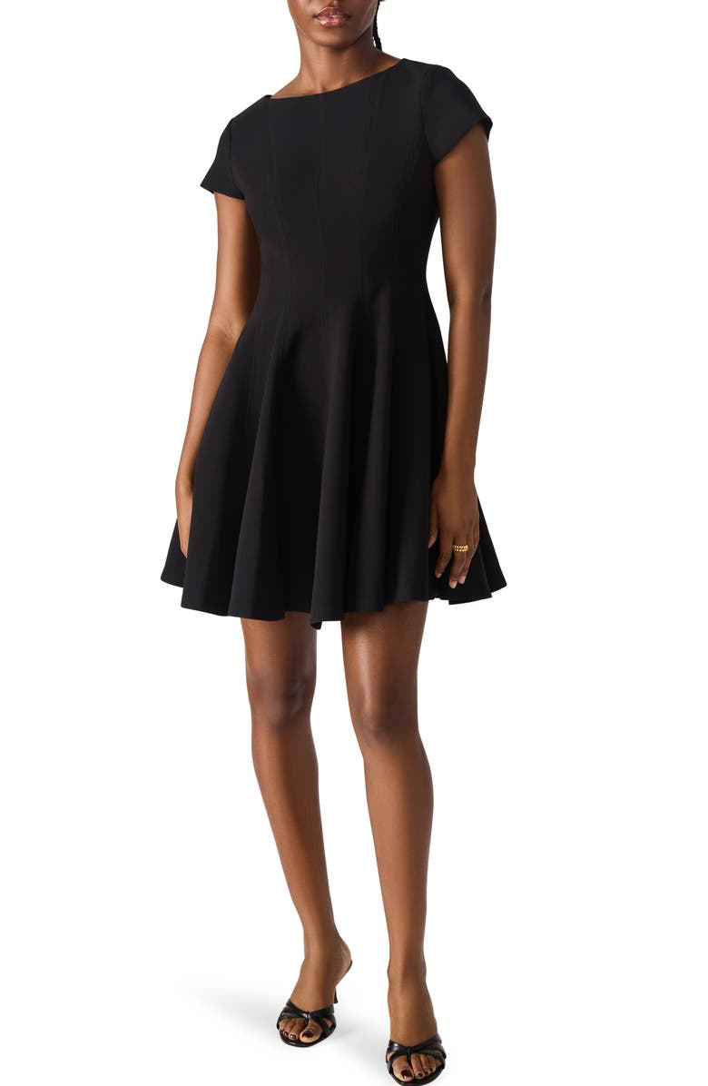 Steve Madden Nili Fit & Flare Minidress, Main, color, Black
