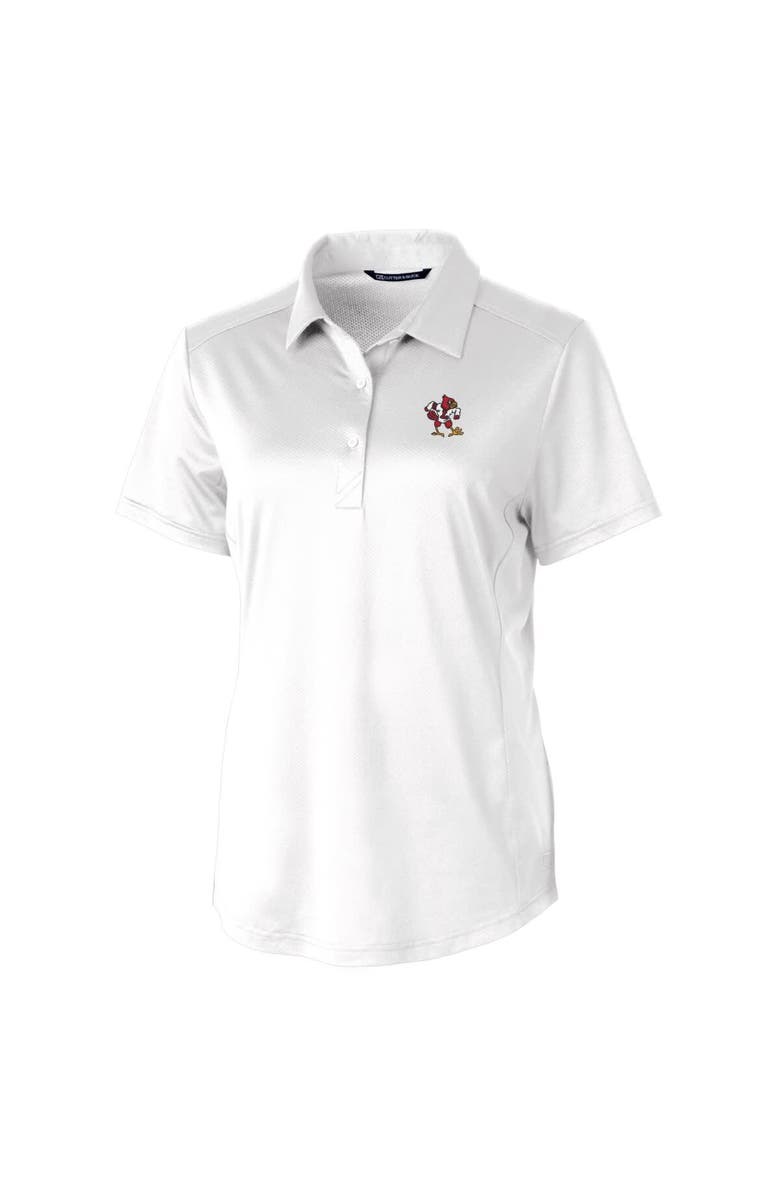 Cutter & Buck Women's Cutter & Buck White Louisville Cardinals Vault Prospect Textured Stretch Polo, Alternate, color, 