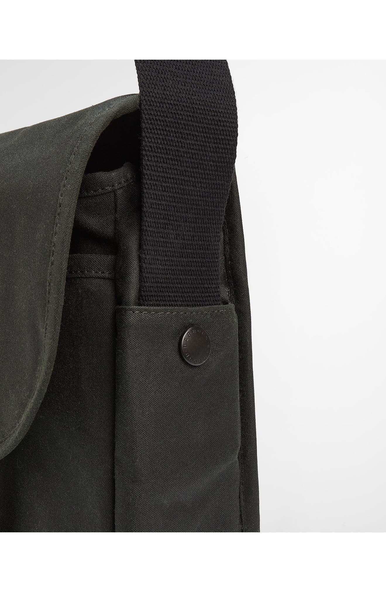 Barbour Field Riever Wax Cotton Crossbody Bag, Alternate, color, 