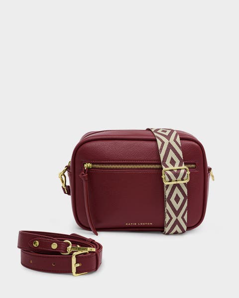 Hallie Crossbody Bag in Cherry