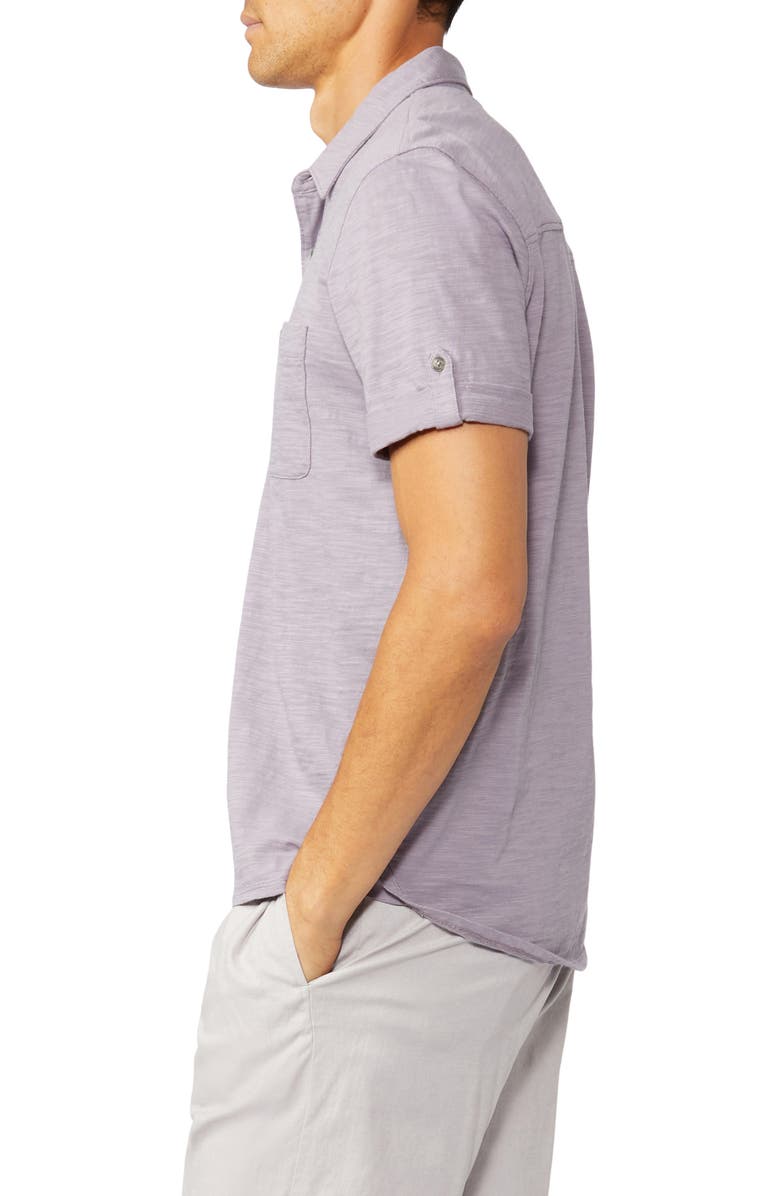 PAIGE Brayden Classic Fit Roll Tab Short Sleeve Knit Shirt, Alternate, color, Moonmead