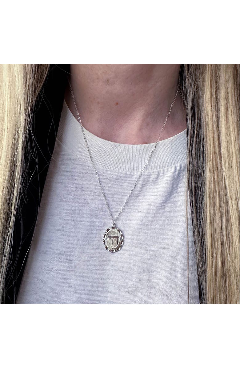 Outofoffice Chai Silver Charm Necklace, Alternate, color, 