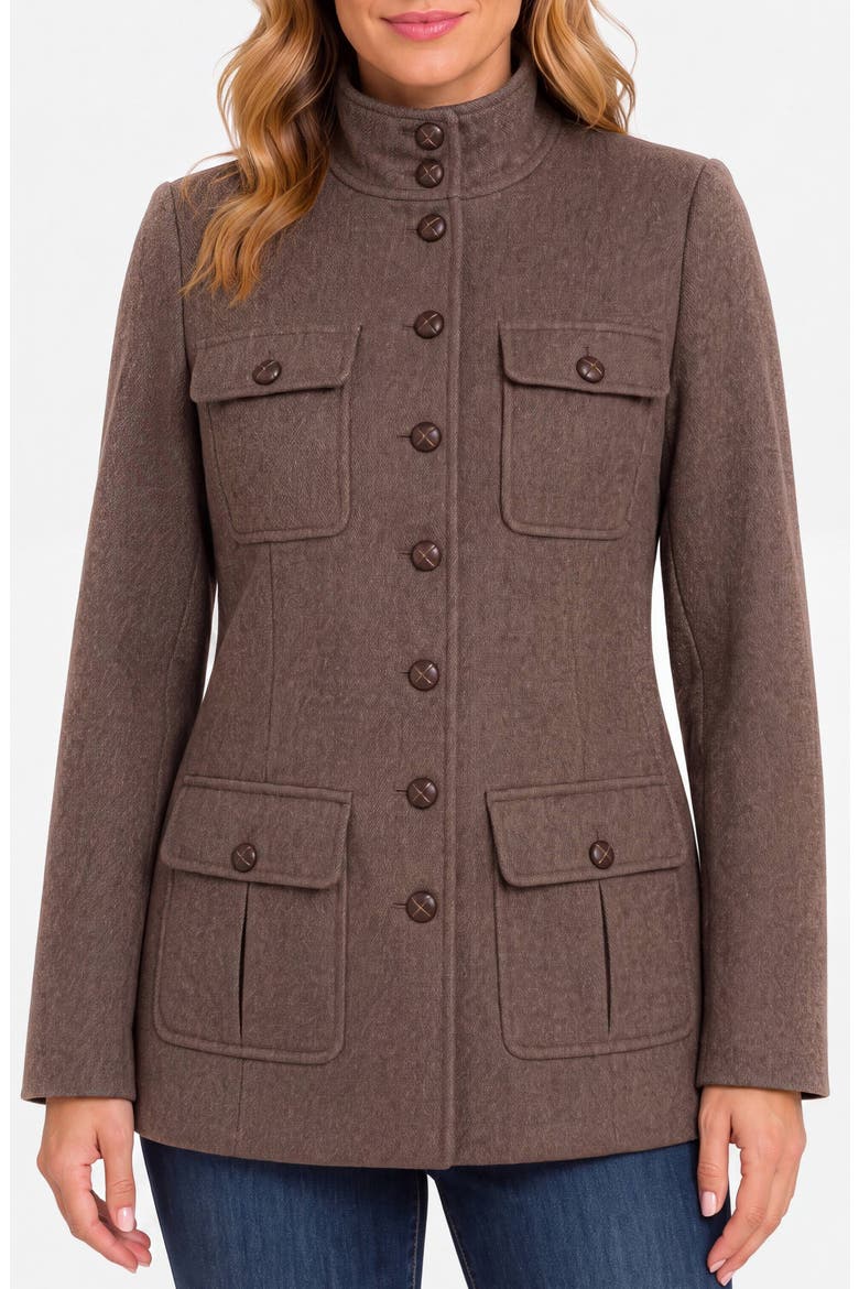 Funnel Neck Field Jacket, Main, color, CHESTNUT