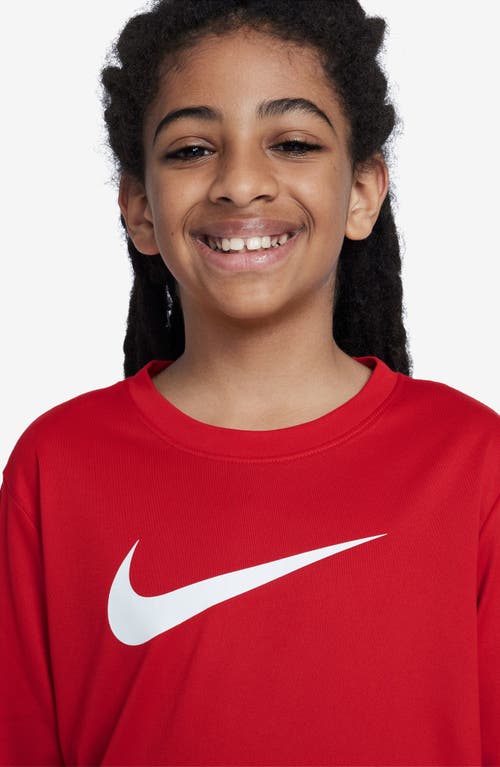 NIKE NIKE KIDS' LEGEND DRI-FIT LONG SLEEVE GRAPHIC T-SHIRT