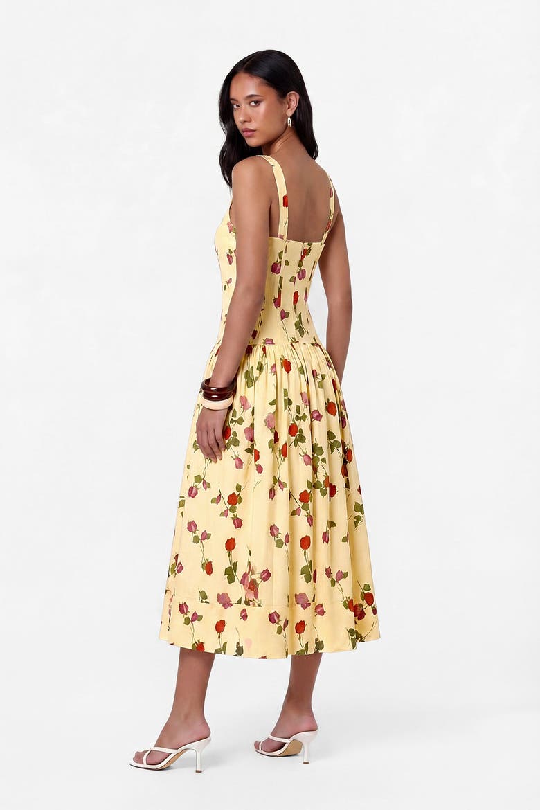 Makenna Corset Dress, Alternate, color, Fallen Roses