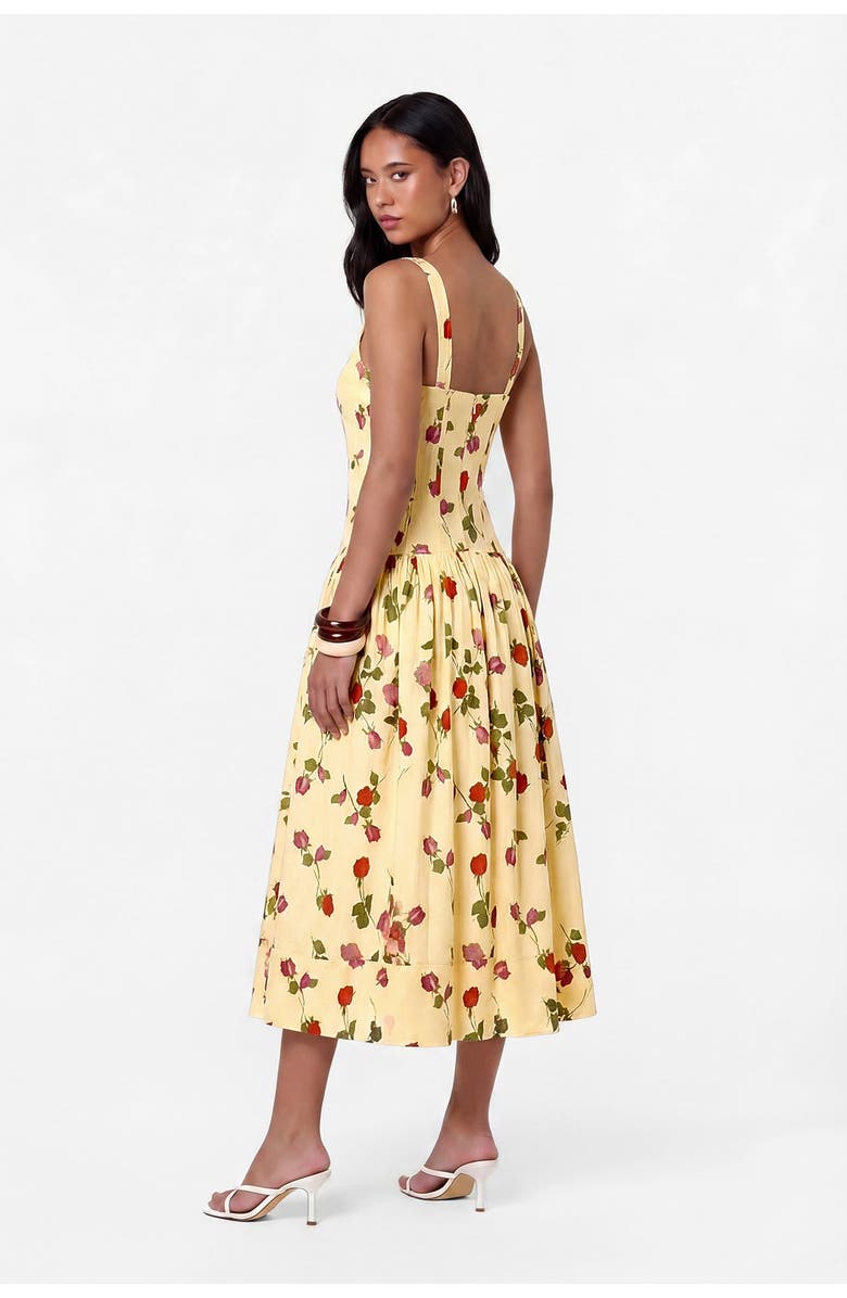 NICHOLAS Makenna Corset Dress, Alternate, color, Fallen Roses