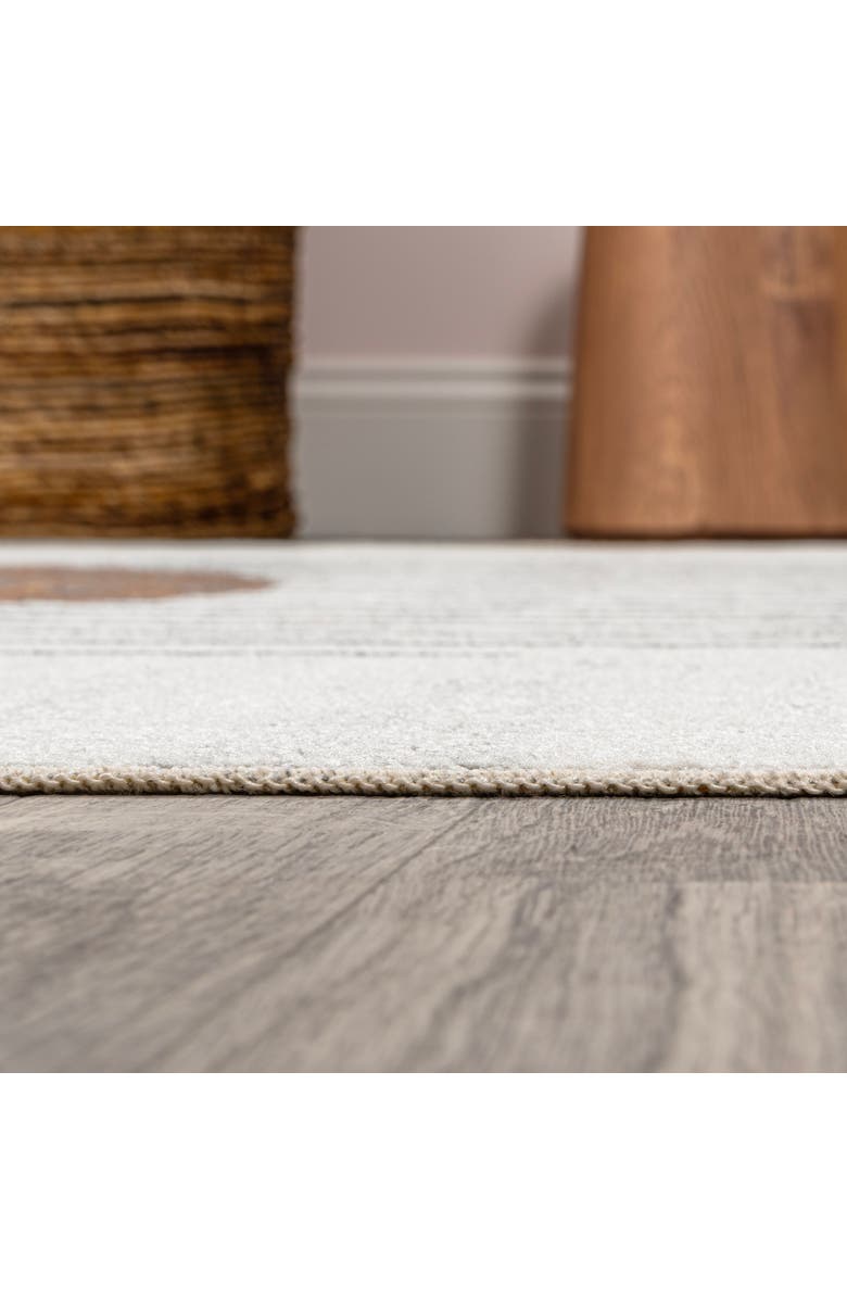 JONATHAN Y Kallax Geometric Modern Low-Pile Machine-Washable Area Rug, Alternate, color, Cream/Terra