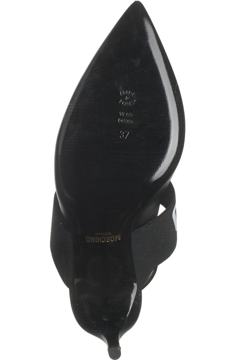 Moschino Logo Strap Leather Stiletto Pump, Alternate, color,