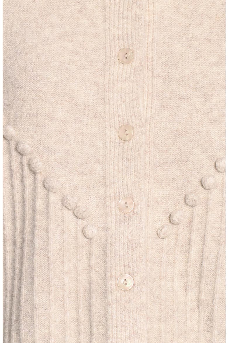 Tiziana Bobble Cardigan, Alternate, color, OATMEAL