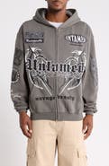 PacSun Untamed Embroidered Zip Hoodie