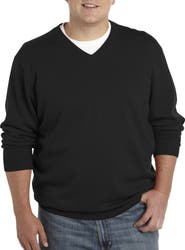 Oak Hill Premium by DXL Big & Tall Cashmere Blend V-Neck Sweater