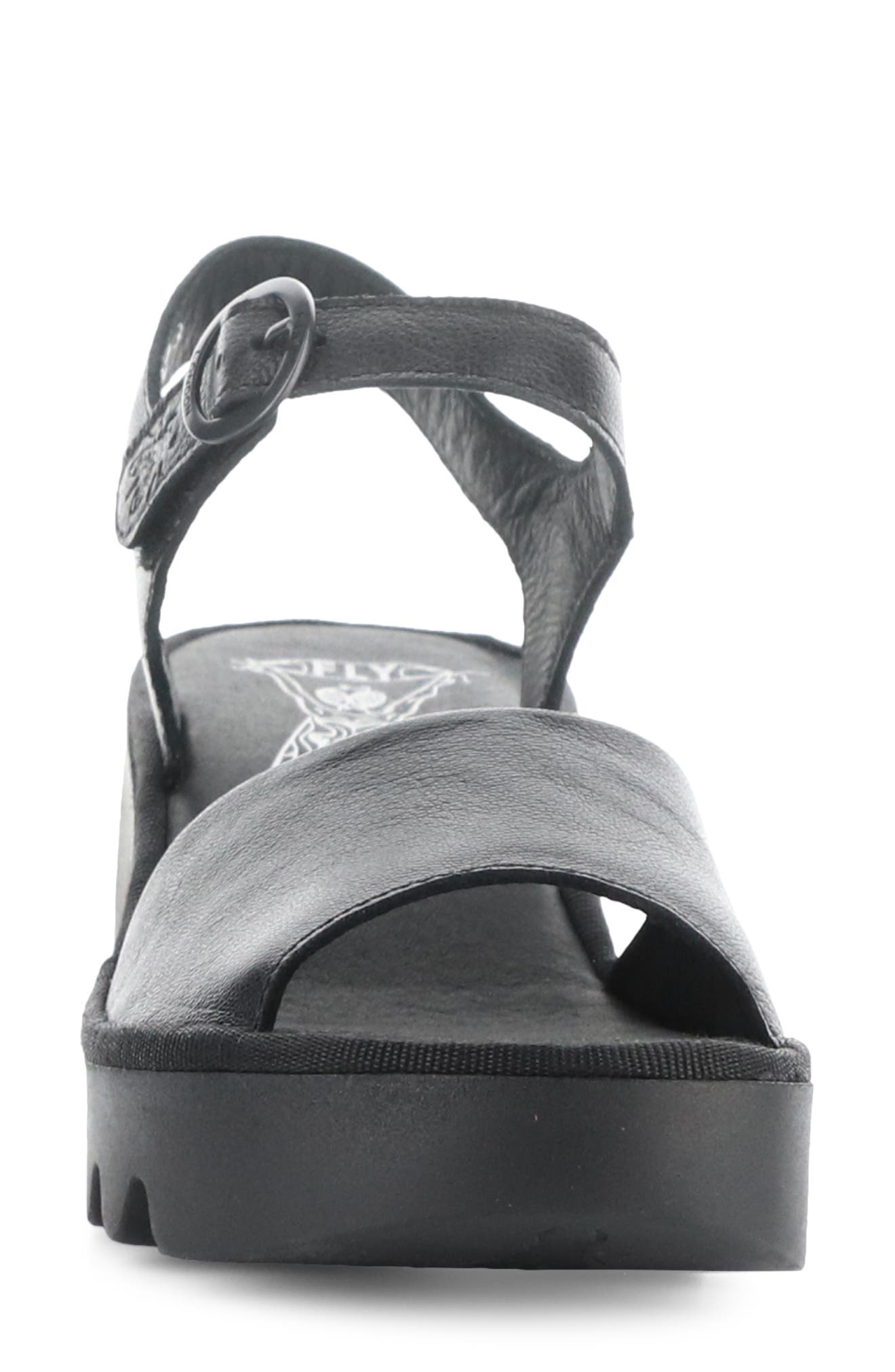 Fly London Tull Platform Sandal, Alternate, color, Black Mousse