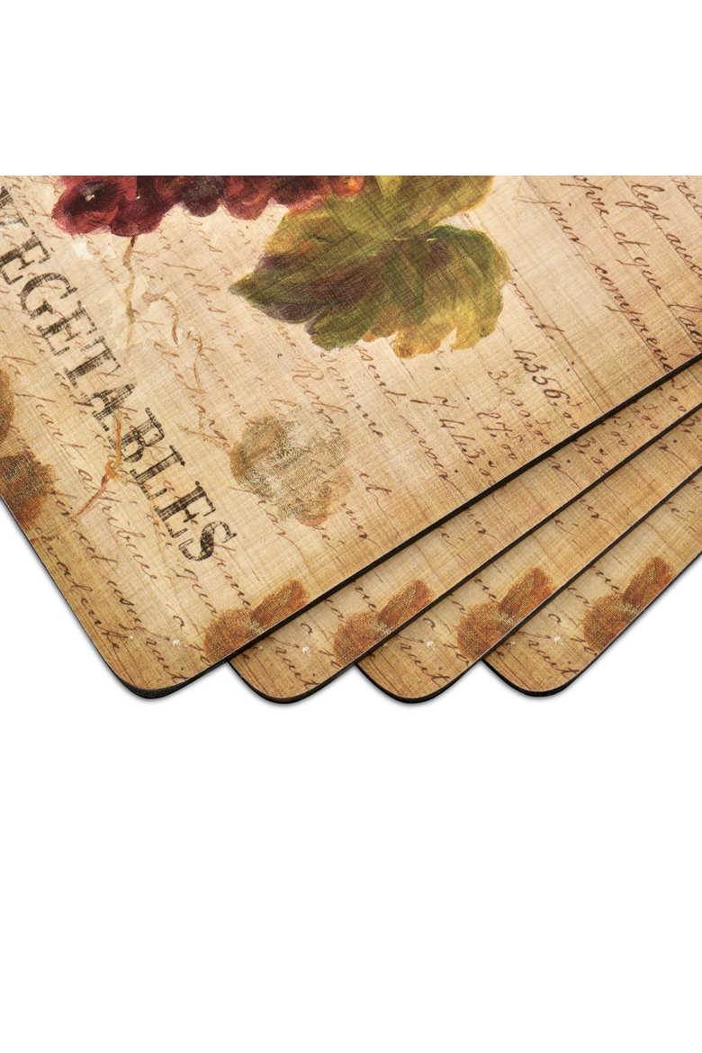 Abundant Fall Set of 4 Cork Back Placemats, Alternate, color, Multi